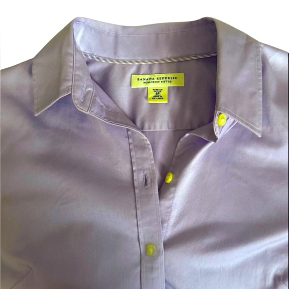 Banana Republic, Women’s Fitted, Button-Down Top. Lavender, Stretch, 8P - Picture 13 of 13